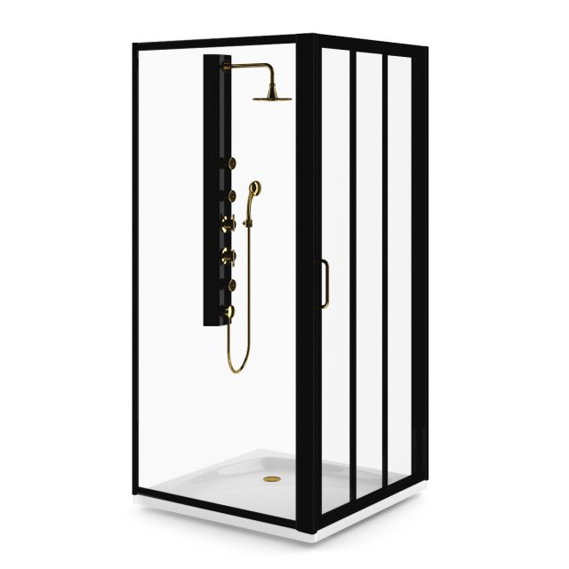 black shower Modelo 3D .c4d .max .obj .3ds .fbx .stl .blend 
