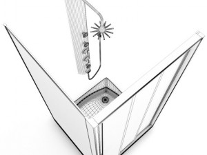 black shower Modelo 3D