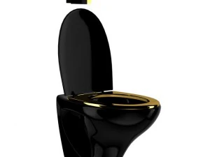 inodoro negro Modelo 3D