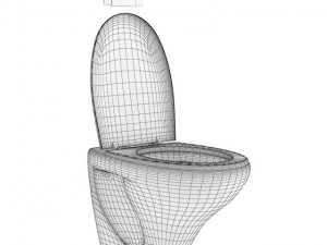 black toilet bowl 3D मॉडल