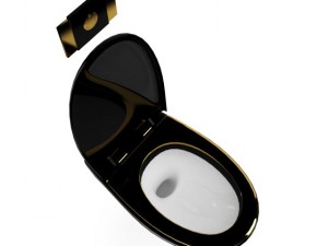 black toilet bowl 3D मॉडल