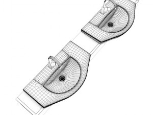 double bathroom sink 3D Model
