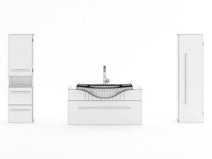 bathroom furniture set 3D Model
