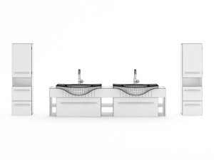 bathroom furniture set 3D Model