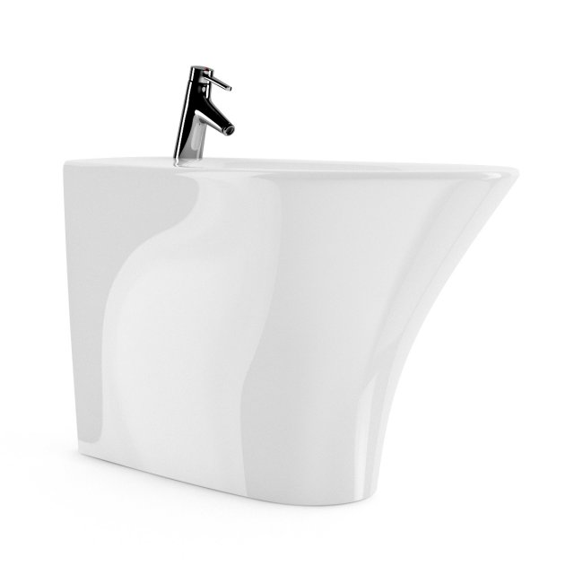 bidet 3D Модель .c4d .max .obj .3ds .fbx .stl .blend 