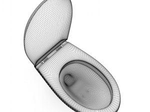 toilet bowl with wooden elements Model 3D