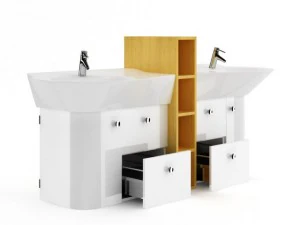 doppio lavandino del bagno Modello 3D