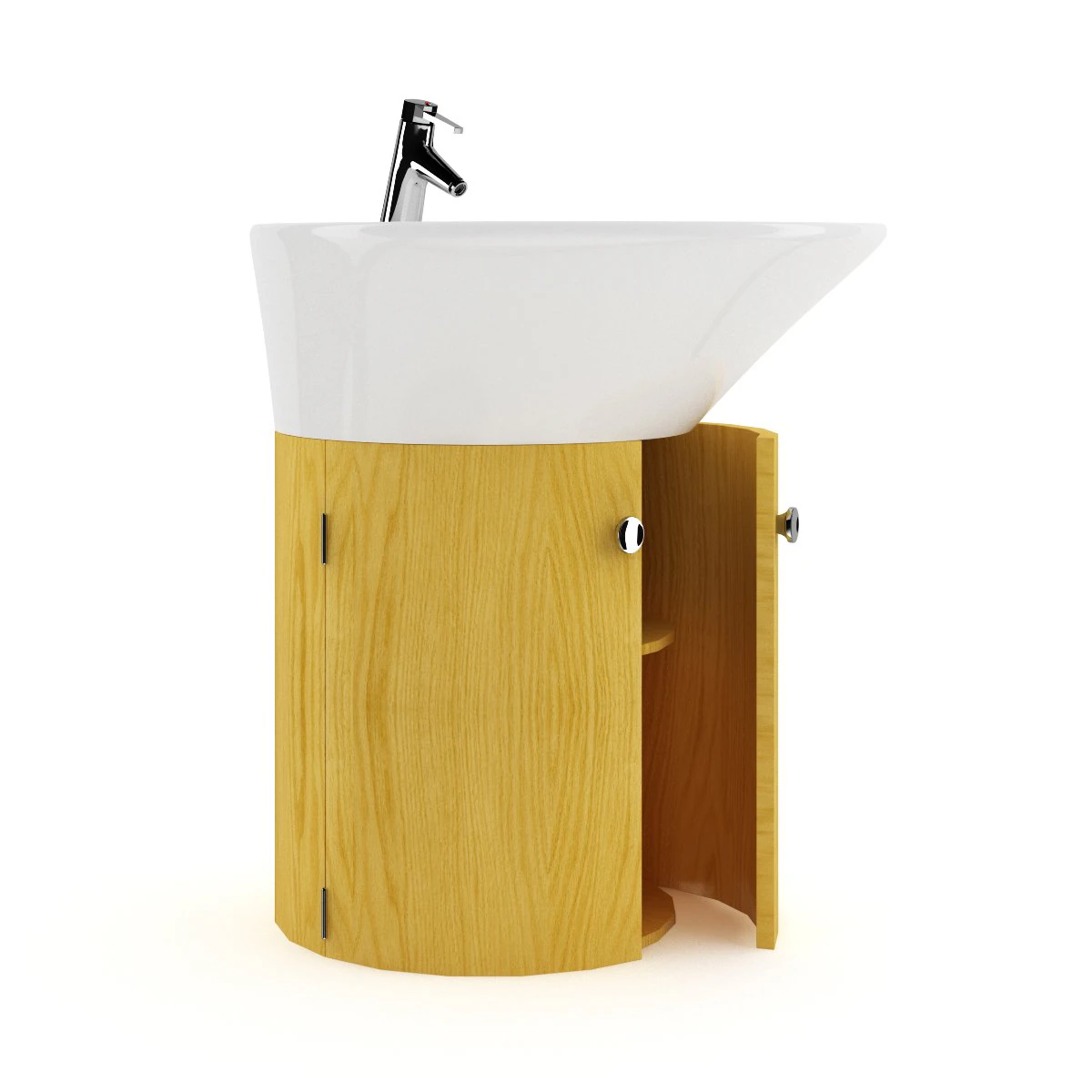 round bathroom sink 3D Model .c4d .max .obj .3ds .fbx .stl .blend