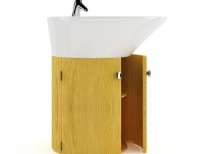 round bathroom sink Model 3D