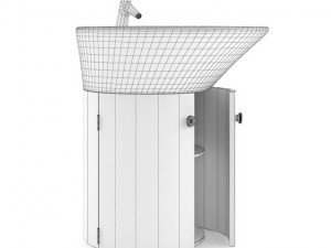 round bathroom sink Model 3D
