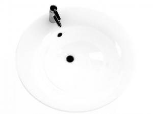 round bathroom sink Model 3D