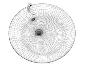 round bathroom sink 3D Model