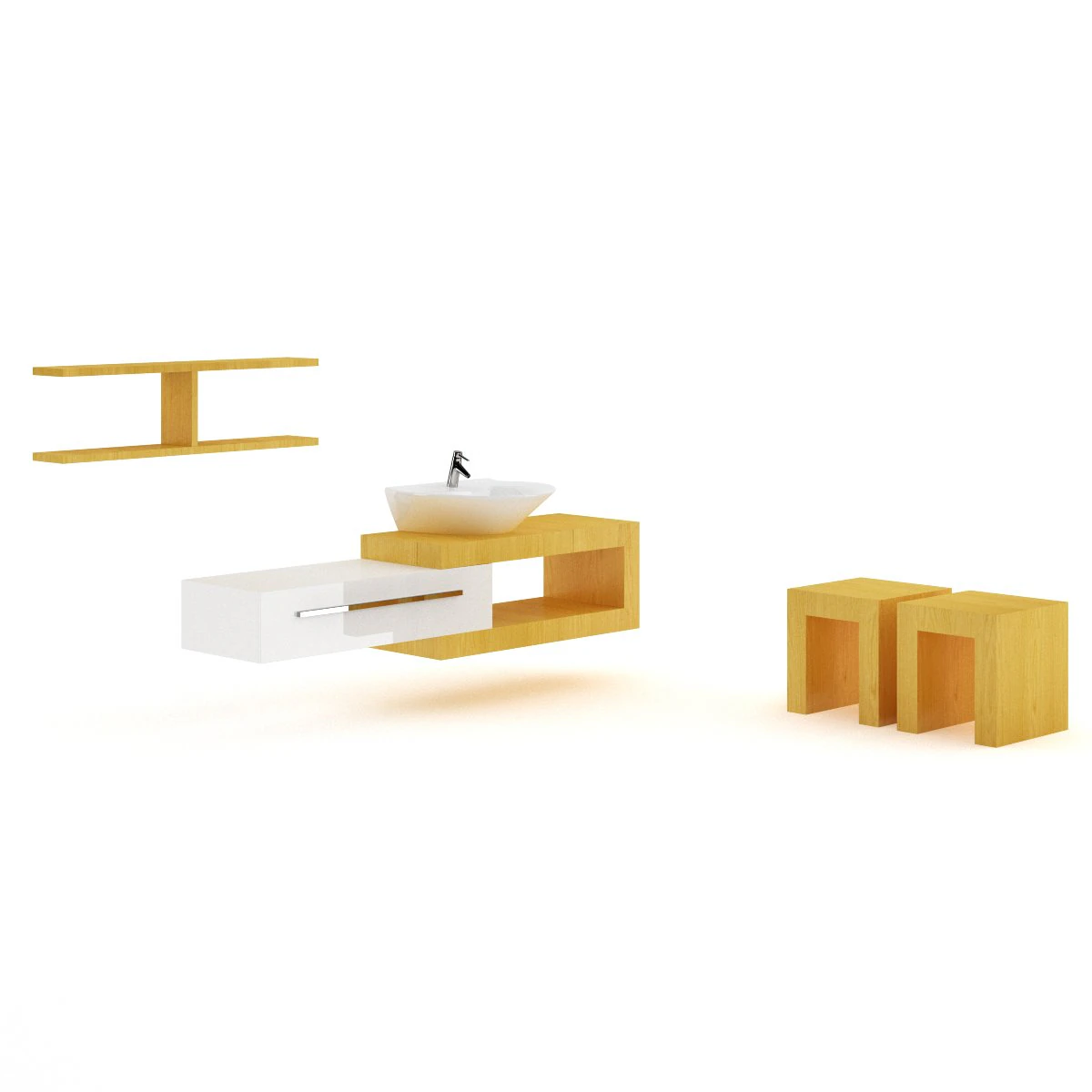bathroom furniture set 3D Model .c4d .max .obj .3ds .fbx .stl .blend 