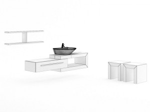 bathroom furniture set 3Dモデル