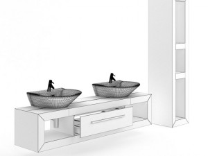 bathroom furniture set 3D Модель