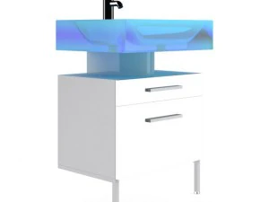 &eacute;vier en verre bleu Modèle 3D