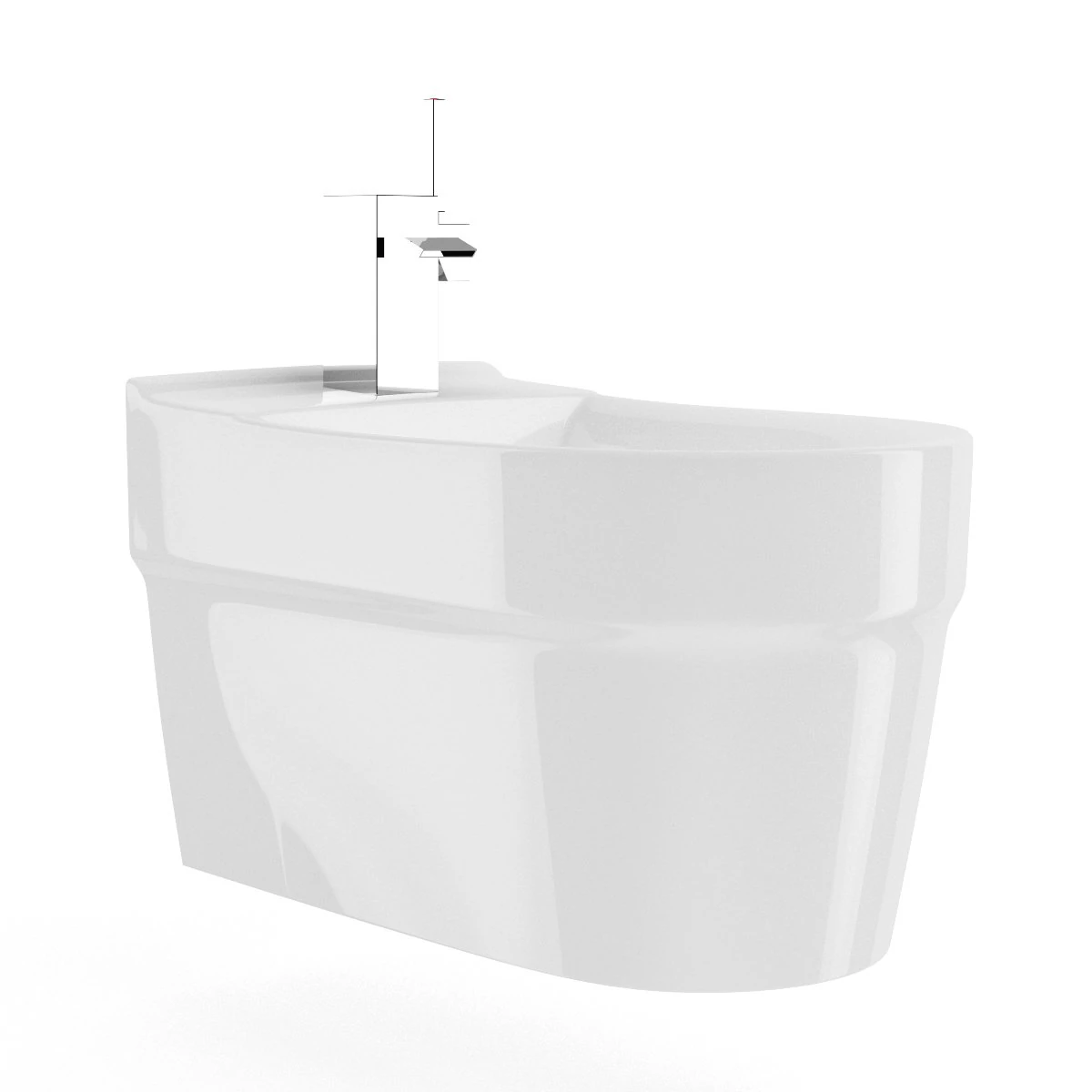 bidet 3D Model .c4d .max .obj .3ds .fbx .stl .blend