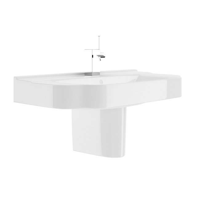 bathroom sink 3D Model .c4d .max .obj .3ds .fbx .stl .blend 