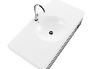 square batroom sink Modèle 3D