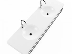 doppio lavabo quadrato per bagno Modello 3D