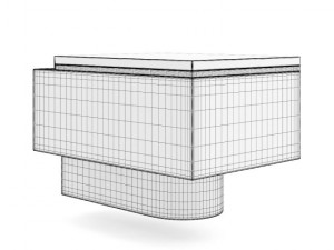 square toilet bowl 3D-Modell
