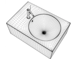 kwadratowy bidet Model 3D