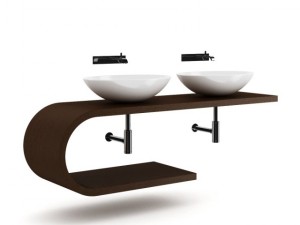 double bathroom sink 3D Model