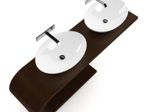 double bathroom sink Modelo 3D