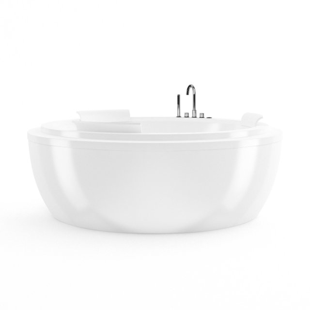 round bathtube 3D 模型 .c4d .max .obj .3ds .fbx .stl .blend 