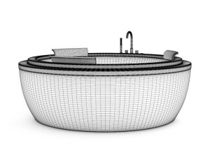 round bathtube 3D 模型