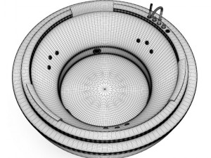round bathtube 3D 模型