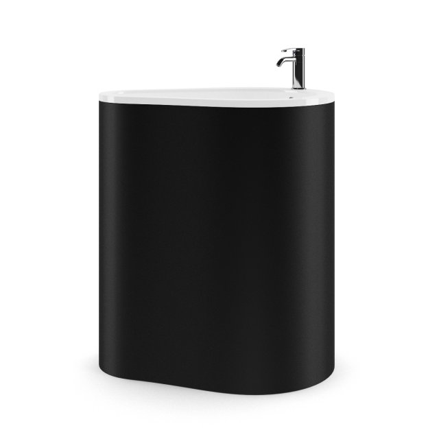 black standing sink 3D 모델 .c4d .max .obj .3ds .fbx .stl .blend 