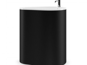 black standing sink Modelo 3D