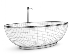 black bathtube 3D Model
