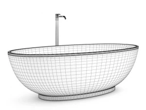 black bathtube 3D Model