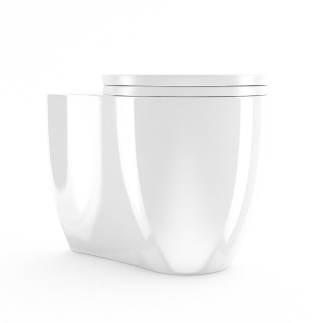 round toilet bowl Modelo 3D .c4d .max .obj .3ds .fbx .stl .blend