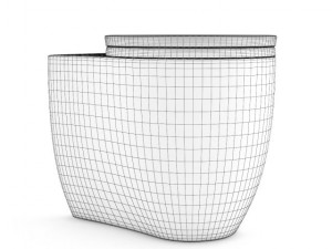 round toilet bowl Modelo 3D