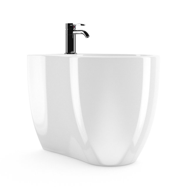 round bidet 3D Model .c4d .max .obj .3ds .fbx .stl .blend 