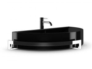 black round bathroom sink 3D Model