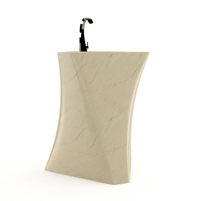 modern marble bathroom sink 3D Model .c4d .max .obj .3ds .fbx .stl .blend