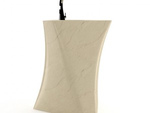 modern marble bathroom sink 3D Model
