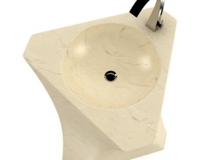 modern marble bathroom sink 3D Model
