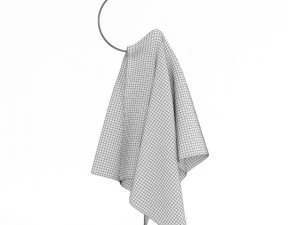 white hanging towel 3D Model