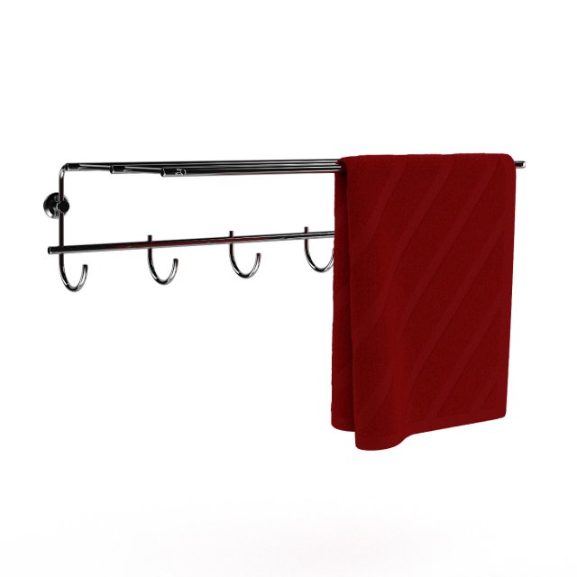 wall towel hanger Modelo 3D .c4d .max .obj .3ds .fbx .stl .blend 
