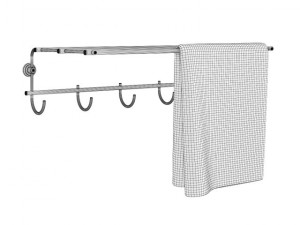 wall towel hanger Modelo 3D