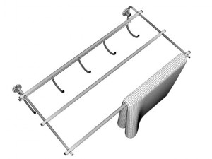 wall towel hanger Modelo 3D