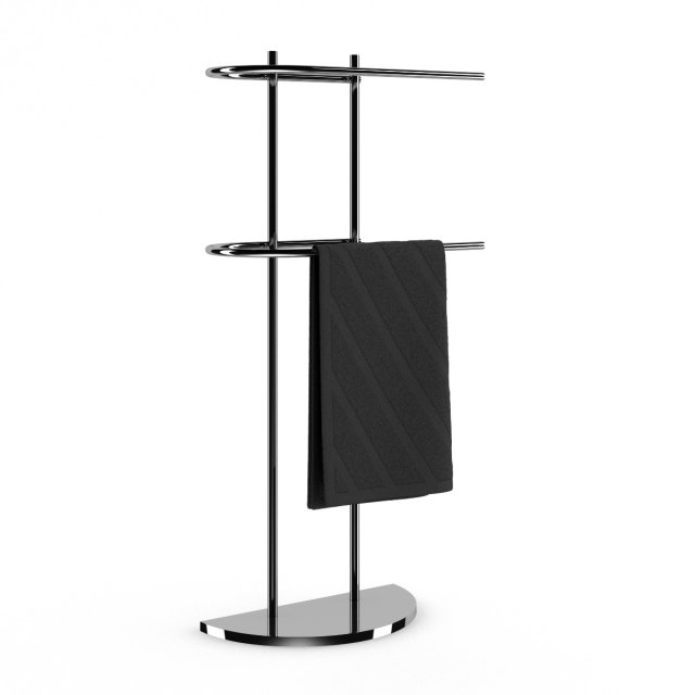 standing towel hanger Model 3D .c4d .max .obj .3ds .fbx .stl .blend 