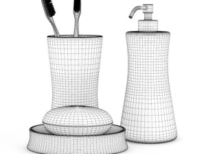 black bathroom fixtures 3D Model