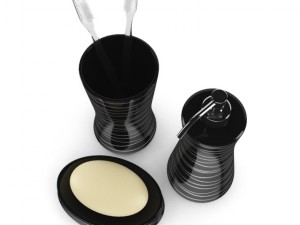 black bathroom fixtures Modelo 3D