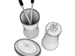 black bathroom fixtures 3D Model